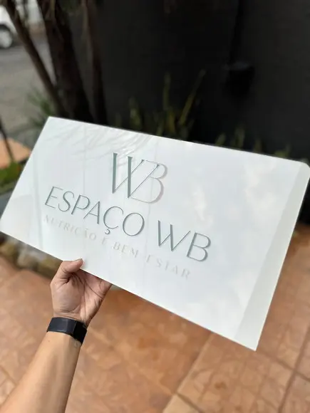 Placa Comércio Acrilico - Efeito Cristal 40x24 Impressão Uv