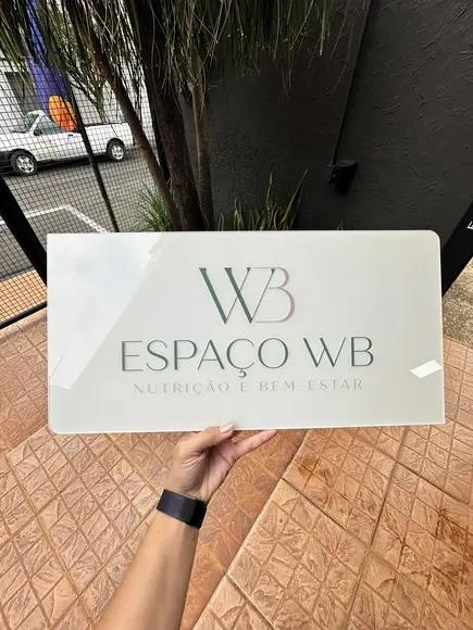 Placa Comércio Acrilico - Efeito Cristal 40x24 Impressão Uv