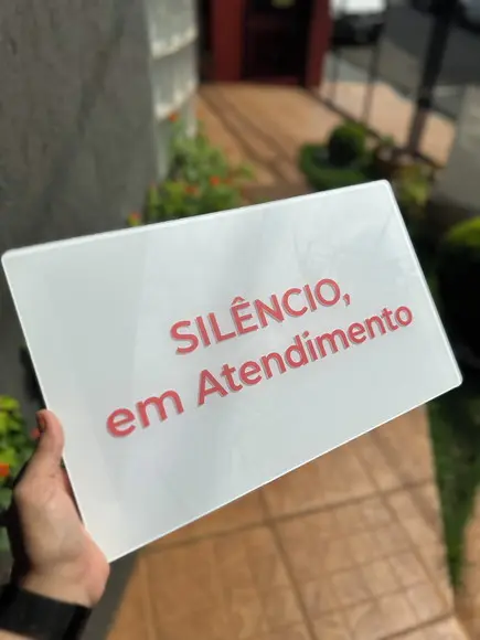 Placa Comércio Acrilico - Efeito Cristal 40x24 Impressão Uv