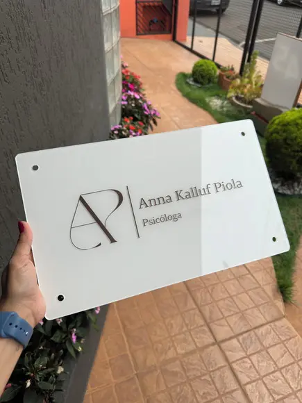 Placa Comércio Acrilico - Efeito Cristal 40x24 Impressão Uv