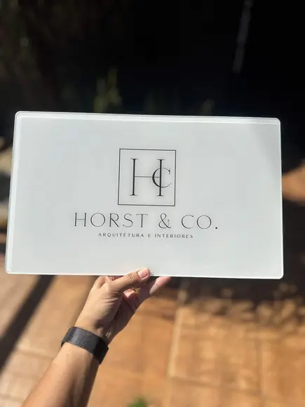 Placa Comércio Acrilico - Efeito Cristal 40x24 Impressão Uv