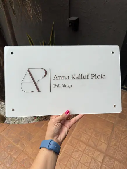 Placa Comércio Acrilico - Efeito Cristal 40x24 Impressão Uv