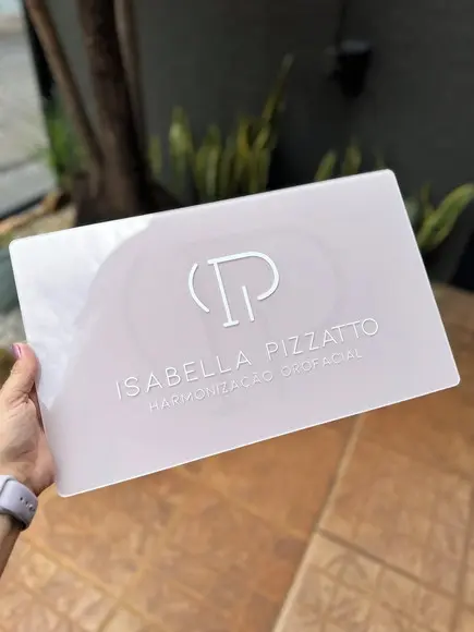 Placa Comércio Acrilico - Efeito Cristal 40x24 Impressão Uv