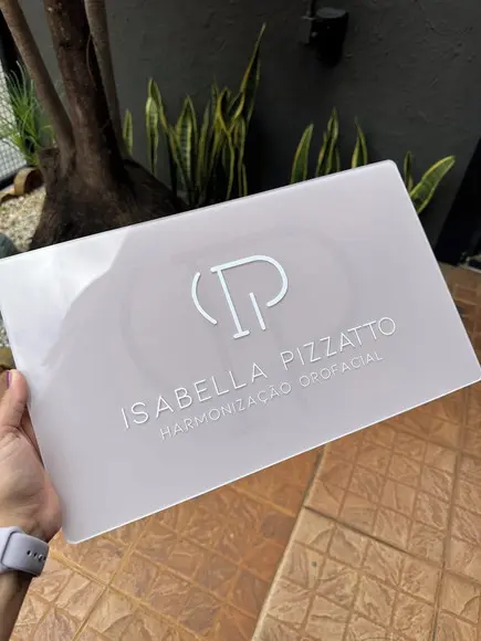 Placa Comércio Acrilico - Efeito Cristal 40x24 Impressão Uv