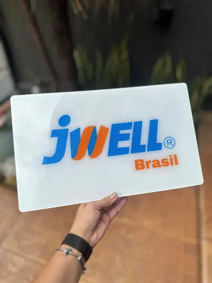 Placa Comércio Acrilico - Efeito Cristal 40x24 Impressão Uv