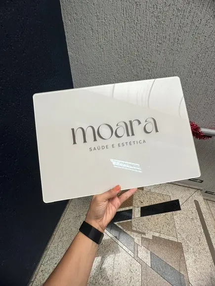 Placa Comércio Acrilico - Efeito Cristal 43x30 Impressão Uv