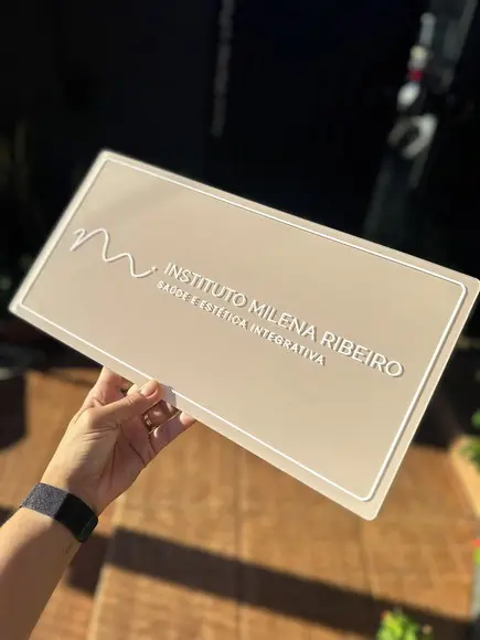 Placa Comércio Acrilico Adesivo Frontal 40x20 Impressão Uv