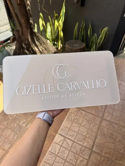 Placa Comércio Acrilico Adesivo Frontal 40x20 Impressão Uv
