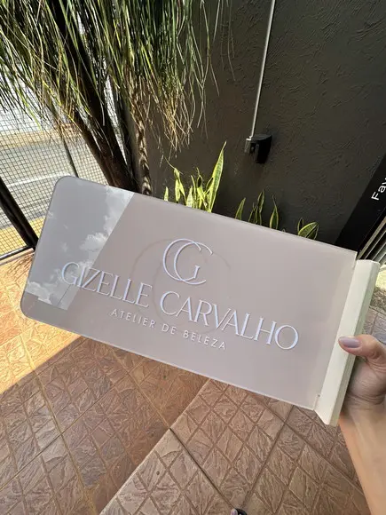 Placa Comércio Acrilico Adesivo Frontal 40x24 Impressão Uv