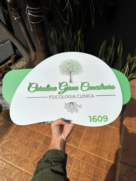 Placa de Clínica Acm Sobreposição em Acrílico 30x50 Orgânica