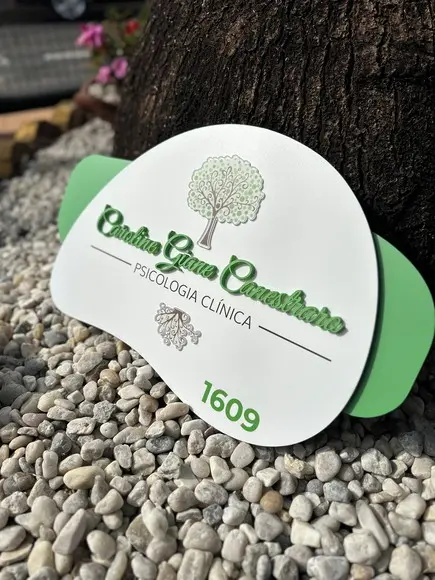 Placa de Clínica Acm Sobreposição em Acrílico 30x50 Orgânica
