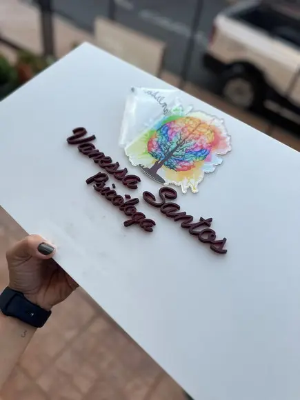 Placa de Clínica Acm Sobreposição em Acrílico 53x28cm