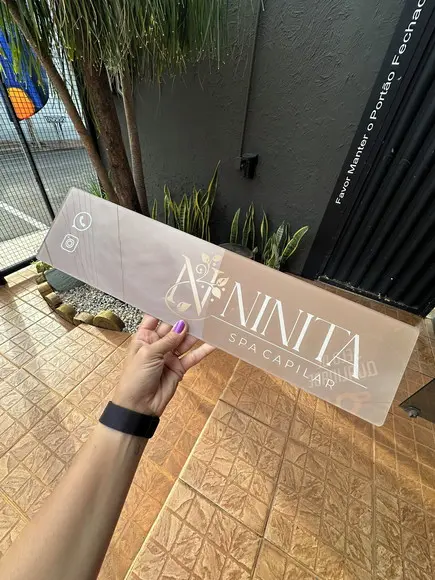 Placa de Comércio - Acrílico 50x12cm
