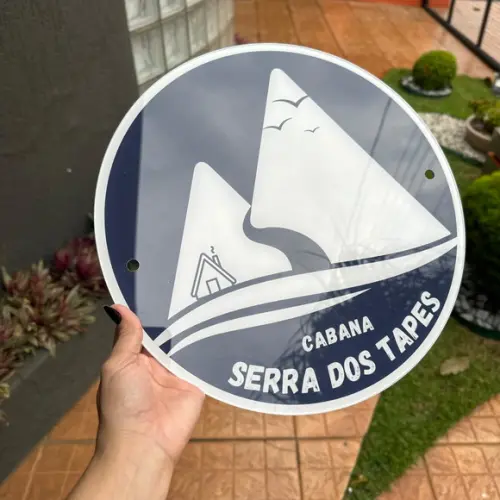 Placa de Comércio -acrílico Frente 35x35
