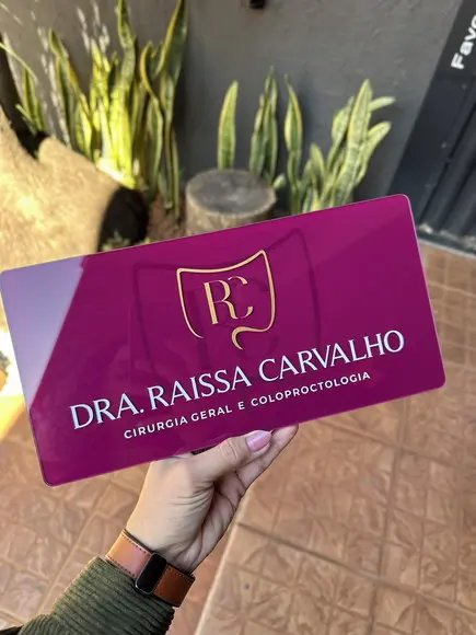 Placa de Comércio Acrílico - Aplicação Adesivo Frontal 30x15