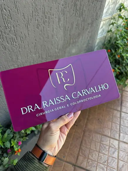 Placa de Comércio Acrílico - Aplicação Adesivo Frontal 30x15