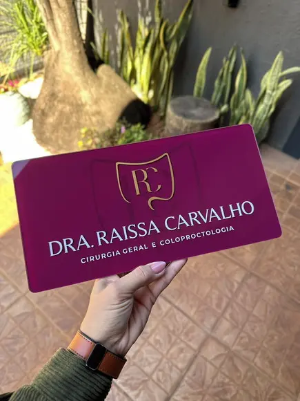 Placa de Comércio Acrílico - Aplicação Adesivo Frontal 30x15