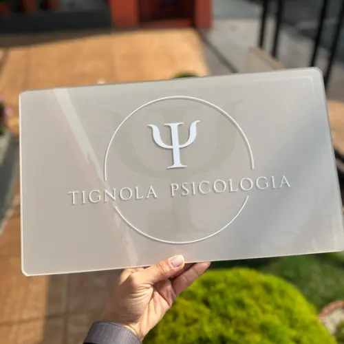 Placa de Comércio Acrílico - Aplicação Adesivo Frontal 40x24