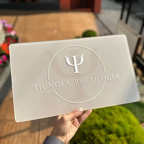 Placa de Comércio Acrílico - Aplicação Adesivo Frontal 40x24