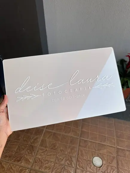 Placa de Comércio Acrílico - Aplicação Adesivo Frontal 40x24