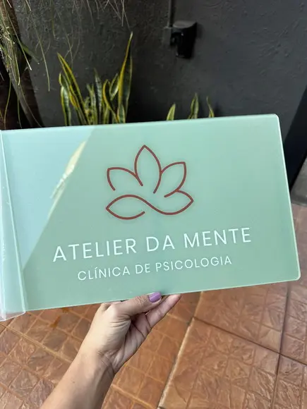 Placa de Comércio Acrilico - Efeito Cristal 40x24