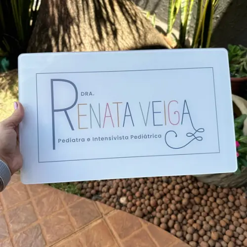 Placa de Comércio Acrilico - Efeito Cristal 40x24