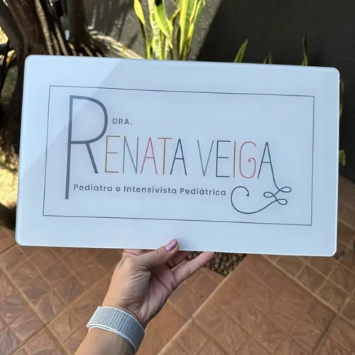 Placa de Comércio Acrilico - Efeito Cristal 40x24