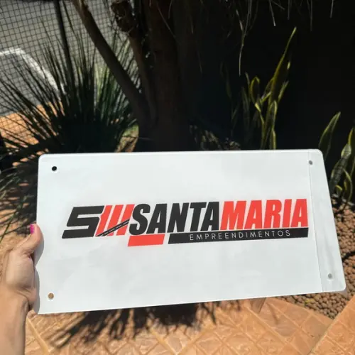 Placa de Comércio Acrilico - Efeito Cristal 40x24