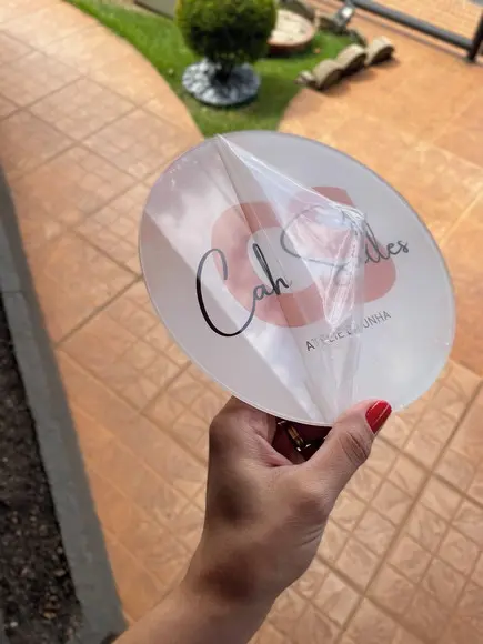 Placa de Comércio em Acrílico - Frente 20x20