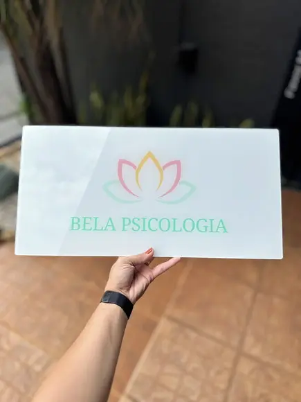 Placa de Comércio em Acrílico - Frente 25x50