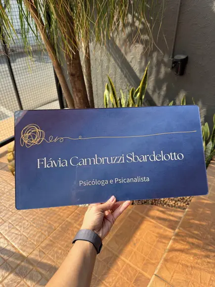 Placa de Comércio em Acrílico - Frente 25x50