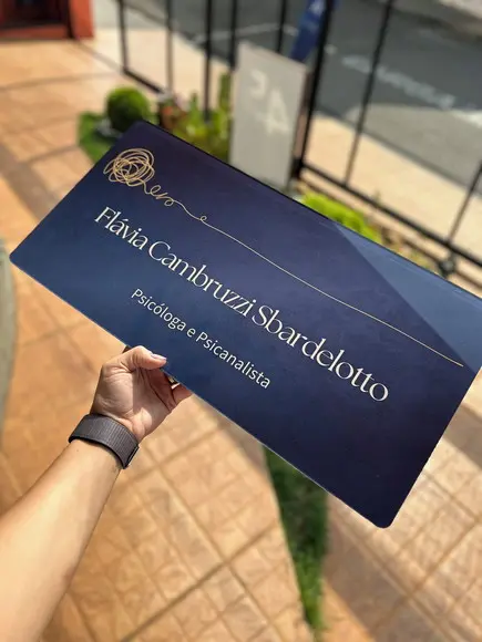 Placa de Comércio em Acrílico - Frente 25x50