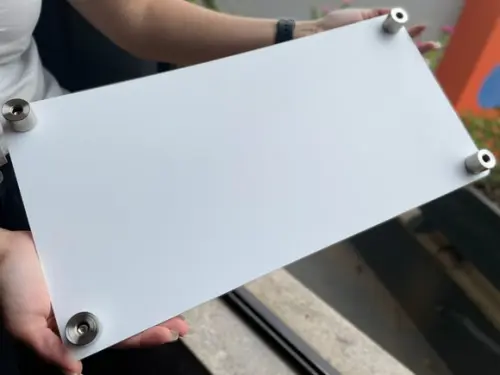 Placa de Comércio em Acrílico - Frente 25x50