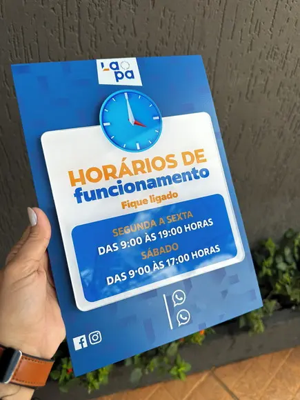 Placa de Comércio em Acrílico - Frente 30x20