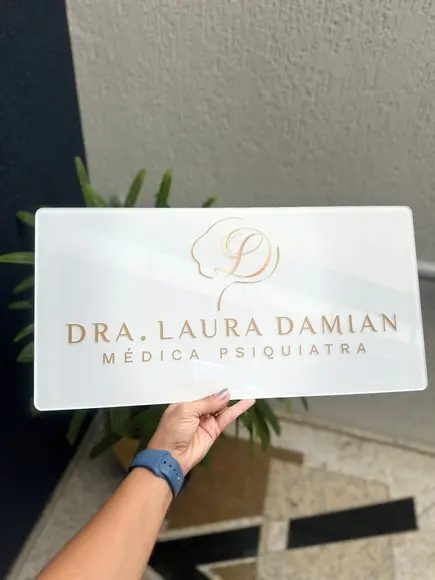 Placa de Comércio em Acrílico - Frente 50x25