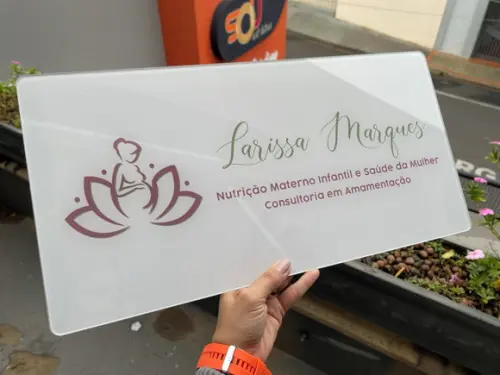 Placa de Comércio em Acrílico - Frente 50x25