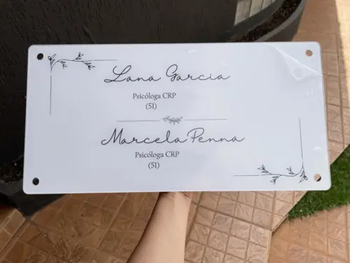 Placa de Comércio em Acrílico - Frente 50x25
