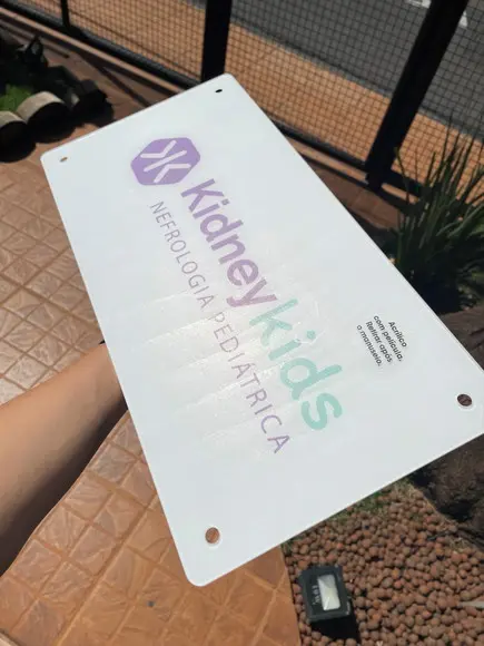 Placa de Comércio em Acrílico - Frente 50x25