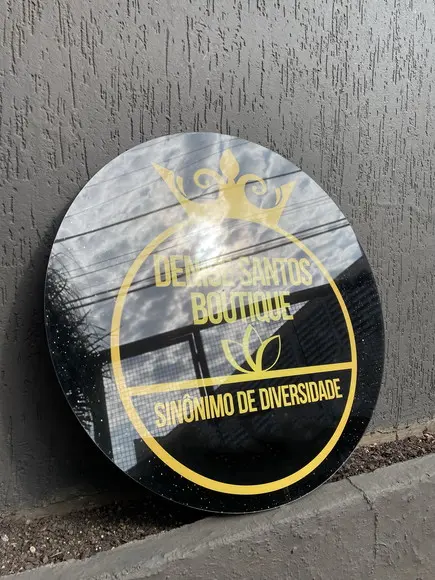 Placa de Comércio em Acrílico - Frente 65x65