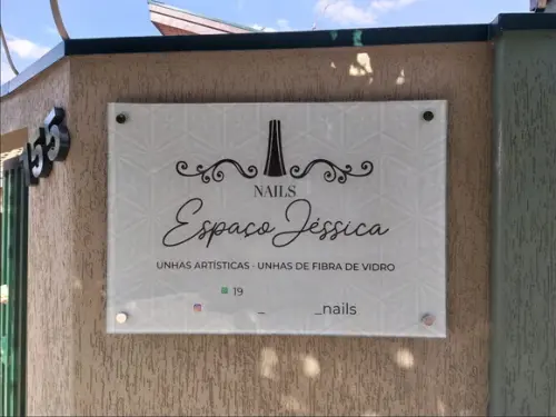 Placa de Comércio em Acrílico - Frente 80x55
