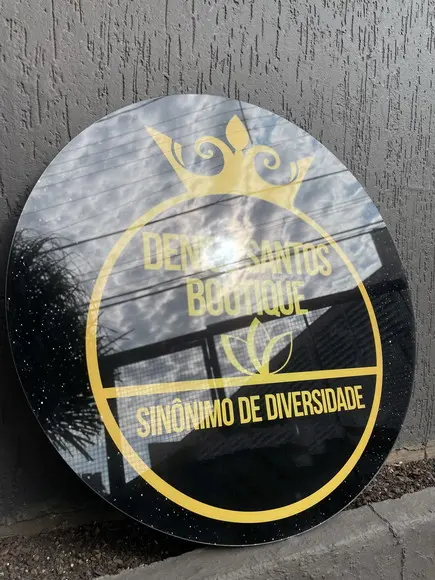 Placa de Comércio em Acrílico - Frente 65x65