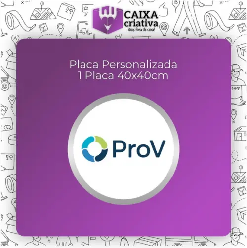 Placa de Comércio em Acrílico Escalopada Sobreposição- 40x40