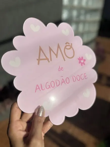 Placa de Comércio em Acrílico Recorte Especial Frente 25x25