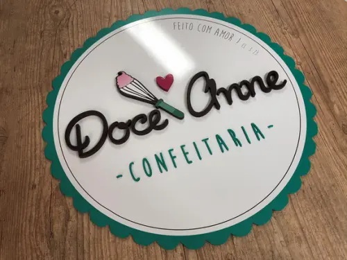 Placa de Comércio Escalopada - Frente 50x50