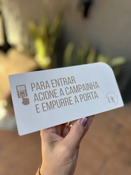 Placa de Id. Campainha - Modelo Caulim Personalizado