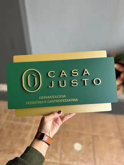 Placa de Id. de Sala-modelo Topázio + Sobreposição 40x23