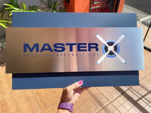 Placa de Identificação - Modelo Topázio Inox 54x30