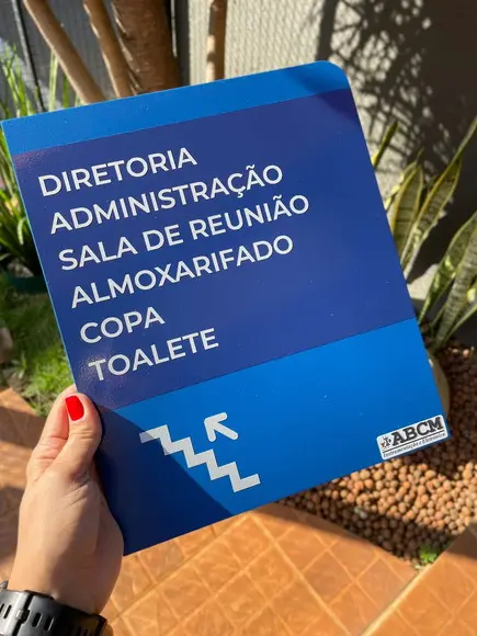 Placa de Identificação Andares - Setor - Modelo Caulim 25x30