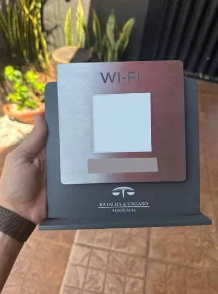 Placa de Identificação Banheiro - Ágata Inox