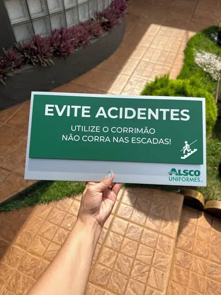 Placa de Identificação de Escada - Modelo Quartzo 40x20